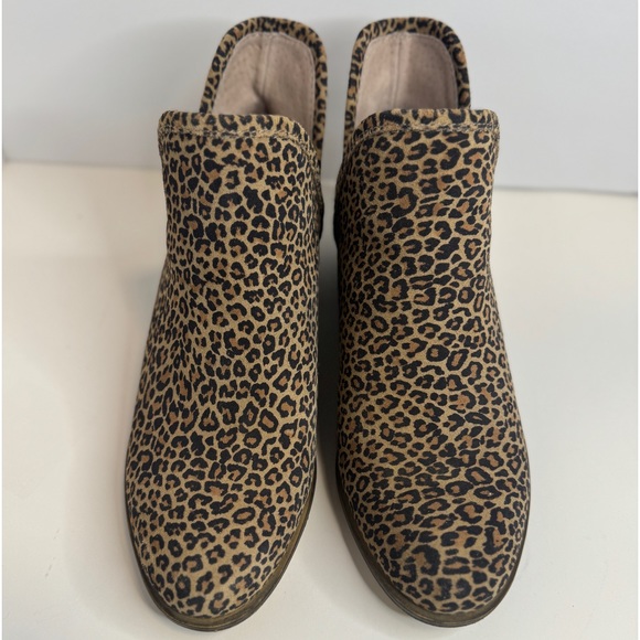 Sz 6 Lucky Brand Baley 2 Leopard Split Shaft Ankle Boots - Picture 5 of 6